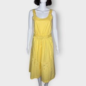 Vintage 1980s Retro 1950s Style Joseph Ribkoff Yellow Day Dress